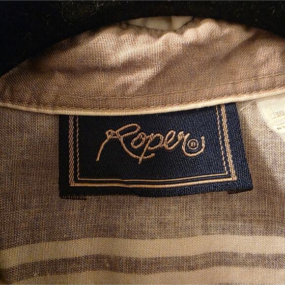 Vtg 90s Roper Aztec Western Shirt Long Sleeve Button Down Southwestern Country L - Picture 4 of 7